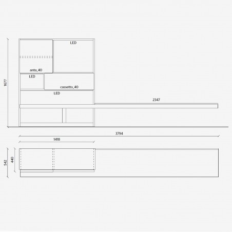 Molteni&C - Meuble TV 505