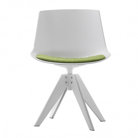 MDF Italia - Flow Chair girevole - 4 gambe VN in acciaio