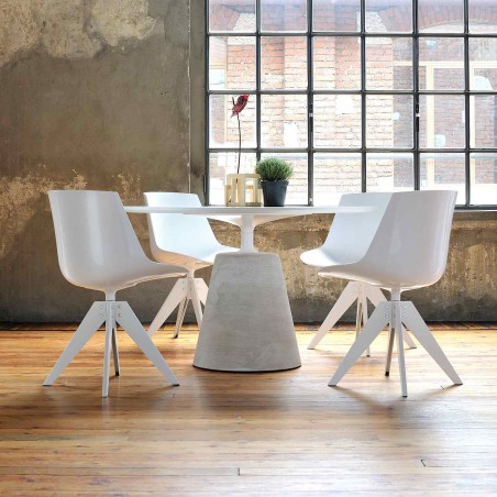 MDF Italia - Flow Chair - 4 gambe in acciaio