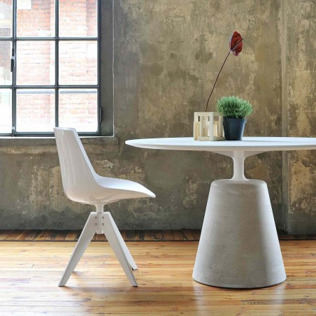 MDF Italia - Flow Chair girevole - 4 gambe VN in acciaio