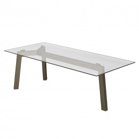 Riflessi - Treble Glass or Ceramics Rectangular Table