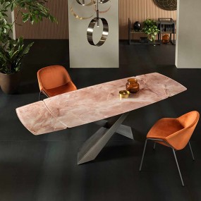 Riflessi - Tavolo Living Allungabile - Piano in Ceramica 