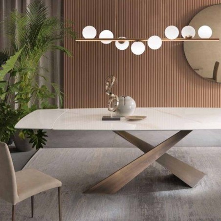 Riflessi - Living Extendable Table - Ceramic Top 
