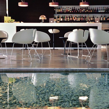 Moroso - Poltroncina Fjord base inox