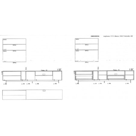 Molteni&C - Boiserie con mensole Pass-Word Evolution