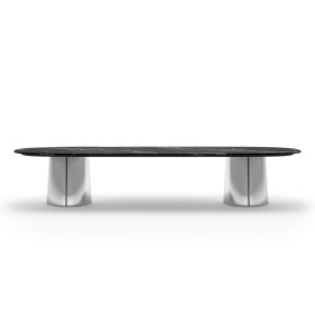 Molteni&C - Mateo Oval Table 2024 - Pieds en Acier Brillant