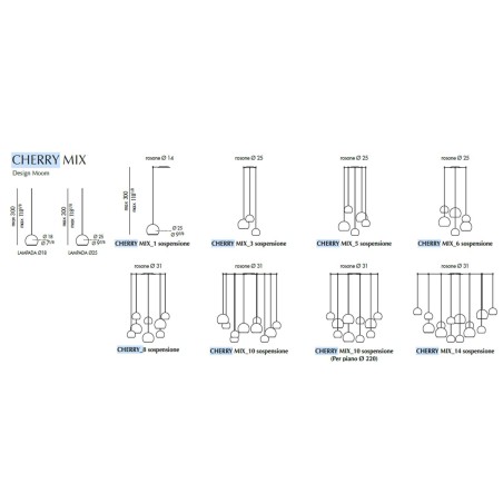 Eforma - Cherry Mix Suspension Lamp