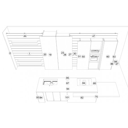 Modulnova - MH6 Super Matt Kitchen + Living Area