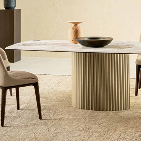 Riflessi - Enea Tavolo a Botte - Piano Ceramica