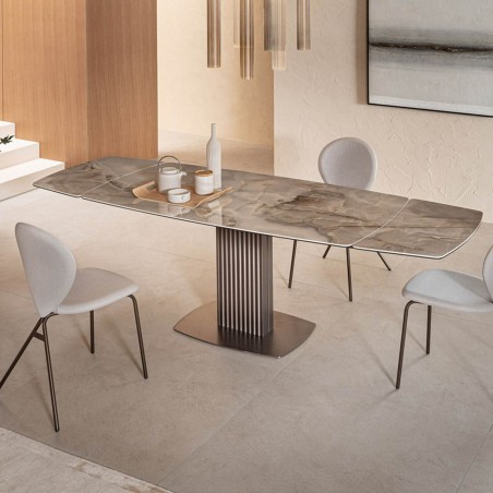 Riflessi - Sabino Tavolo Allungabile con Base Onda