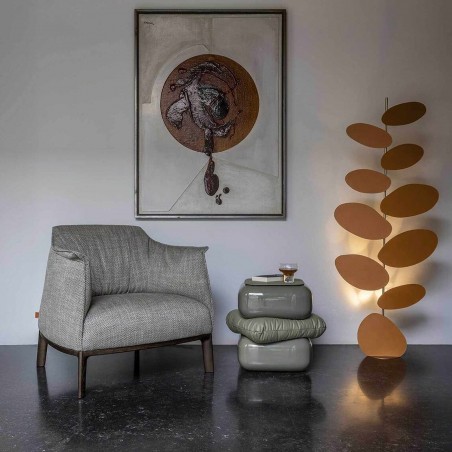 Poltrona Frau - Archibald Armchair with wood basement