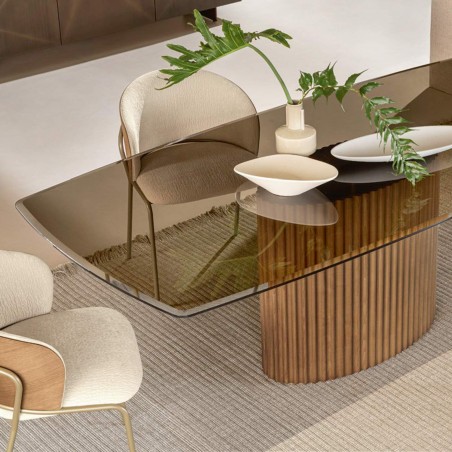 Riflessi - Enea Tavolo con Base in legno